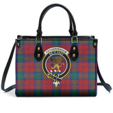Fotheringham Tartan Crest Leather Handbag